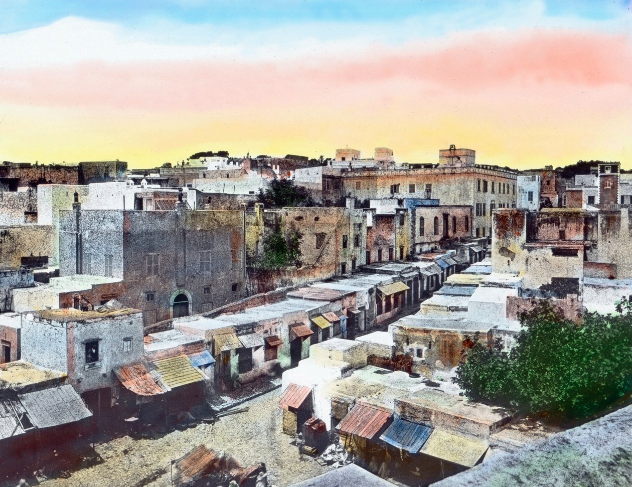 Norra Marocko, Tangier, Gamla stan, bilddatum: cirka 1910. Carl Simon-arkivet av Carl Simon