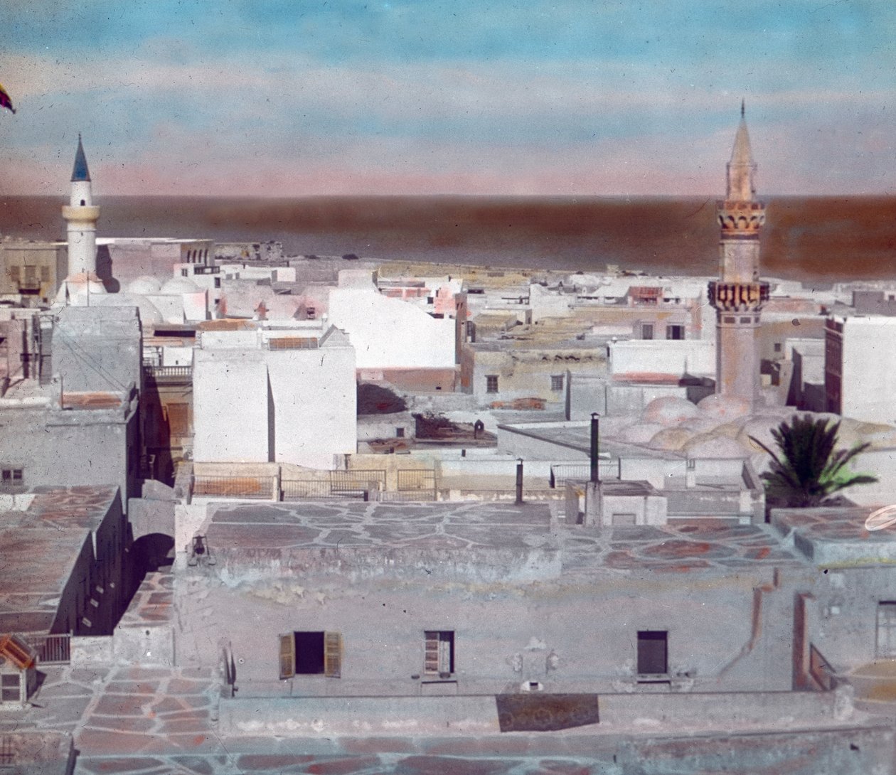 Norra Marocko, stadsvy över Fez, bilddatum: ca 1910. Carl Simon-arkivet av Carl Simon