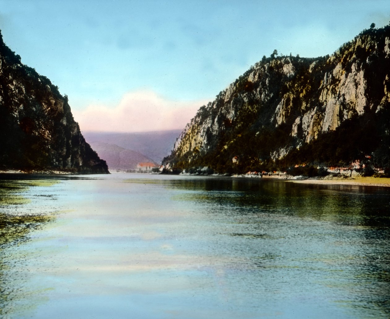 Rumänien, Järnporten, en ravin vid floden Donau, bilddatum: cirka 1920. Carl Simon-arkivet av Carl Simon