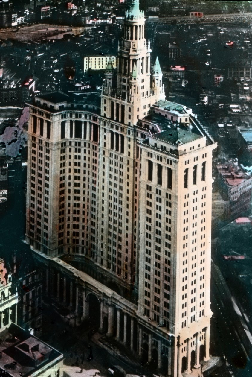 Amerikas förenta stater, New York, Manhattan Municipal Building, byggd mellan 1907-1914, bilddatum: ca 1920. Carl Simon-arkivet av Carl Simon