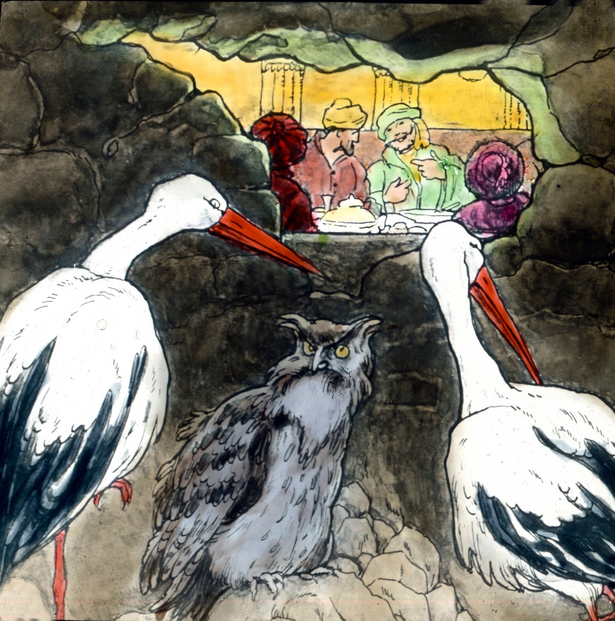 Wilhelm Hauff - Sagor - Kalifstorken. Bilddatum cirka 1910. Carl Simon-arkivet av Carl Simon