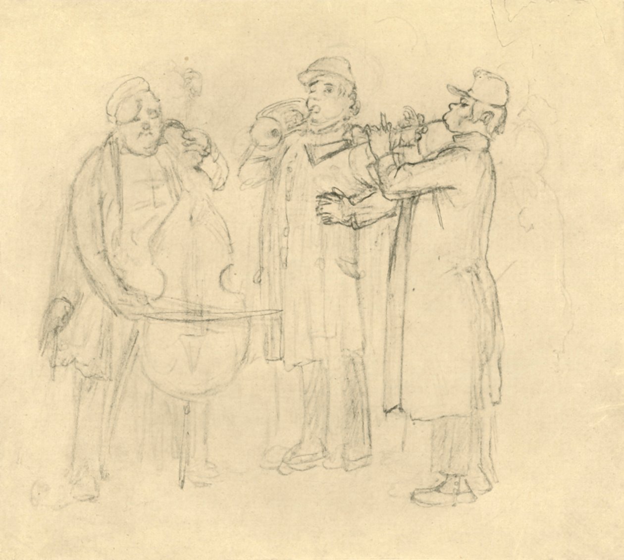 Bettelmusikanten, mitten av slutet av 1800-talet, c1924. av Carl Spitzweg