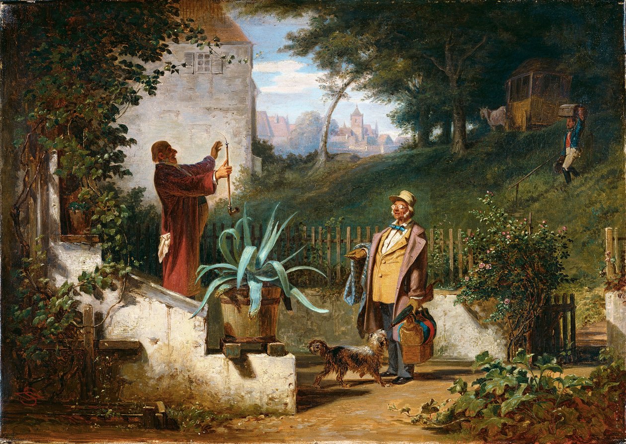 Barndomsvänner, ca 1855 (olja på duk) av Carl Spitzweg