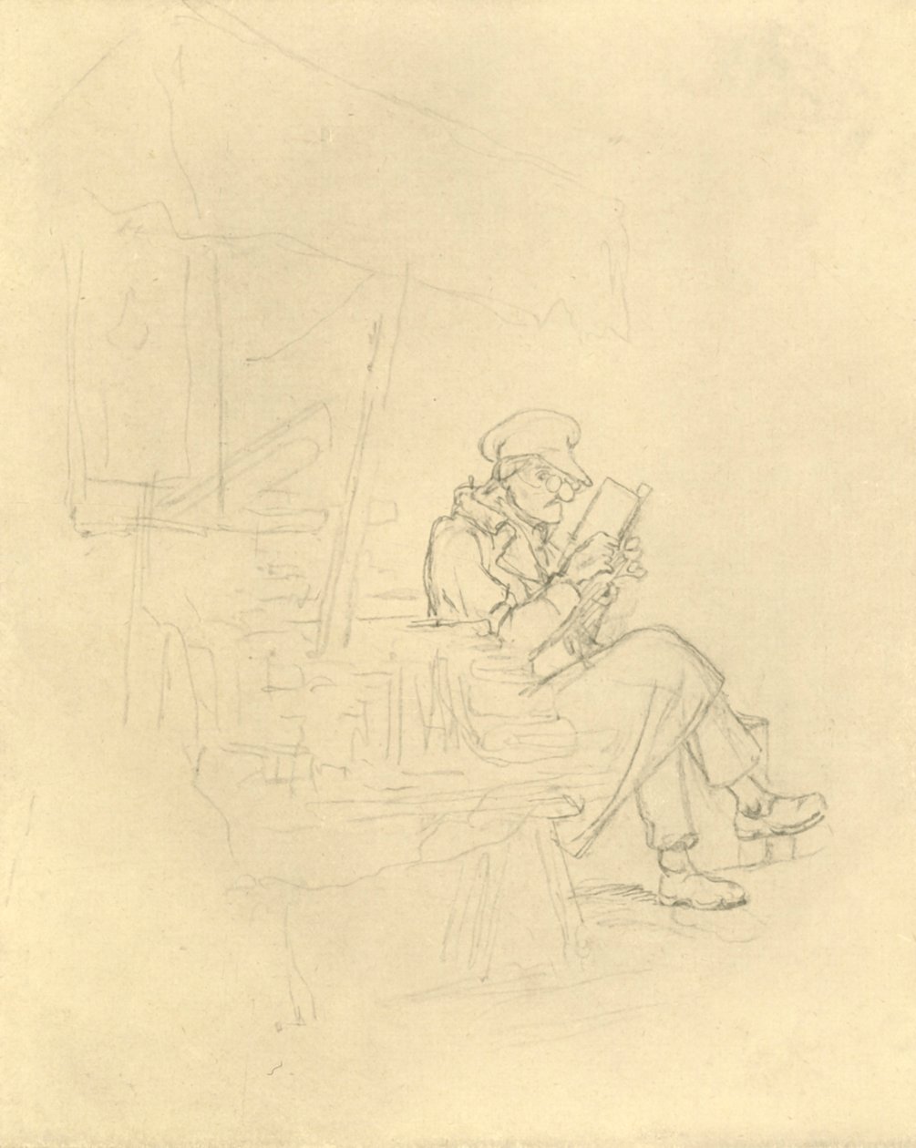 Der Antiquar, mitten av slutet av 1800-talet, c1924. av Carl Spitzweg