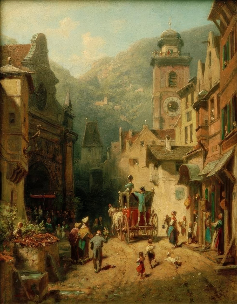 Landsfaderns besök av Carl Spitzweg