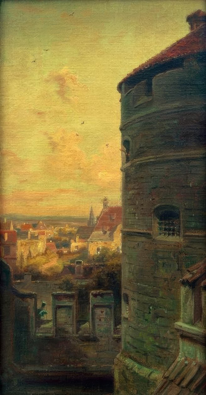 Röttornet i Rothenburg ob der Tauber av Carl Spitzweg