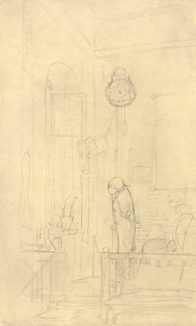 Der Kaktusfreund, mitten av slutet av 1800-talet, c1924. av Carl Spitzweg