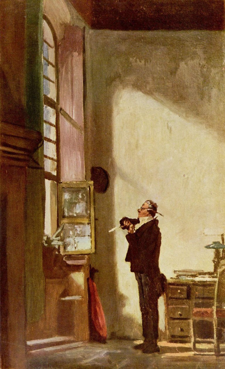 Författaren av Carl Spitzweg