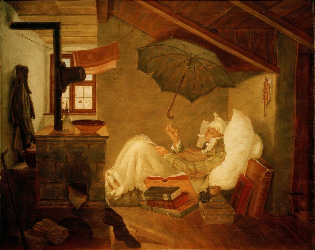 Den arme poeten av Carl Spitzweg