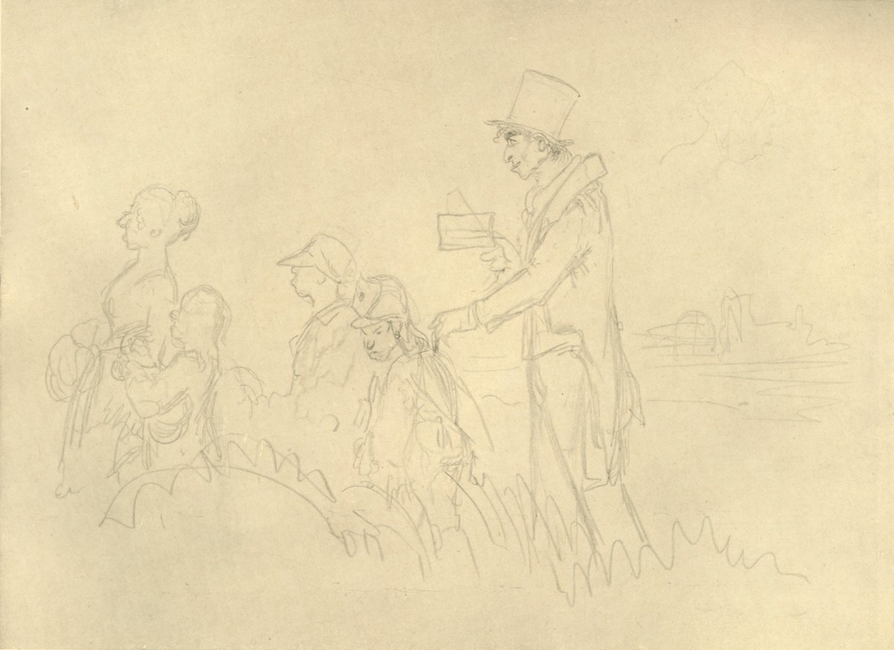 The Jewish Magister, mitten av slutet av 1800-talet, c1924. av Carl Spitzweg