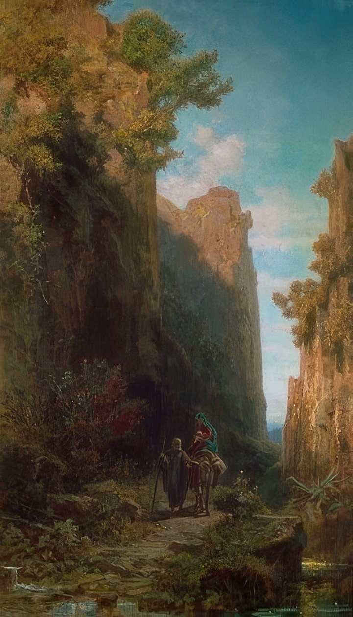 Flygningen till Egypten. 1875/79 av Carl Spitzweg