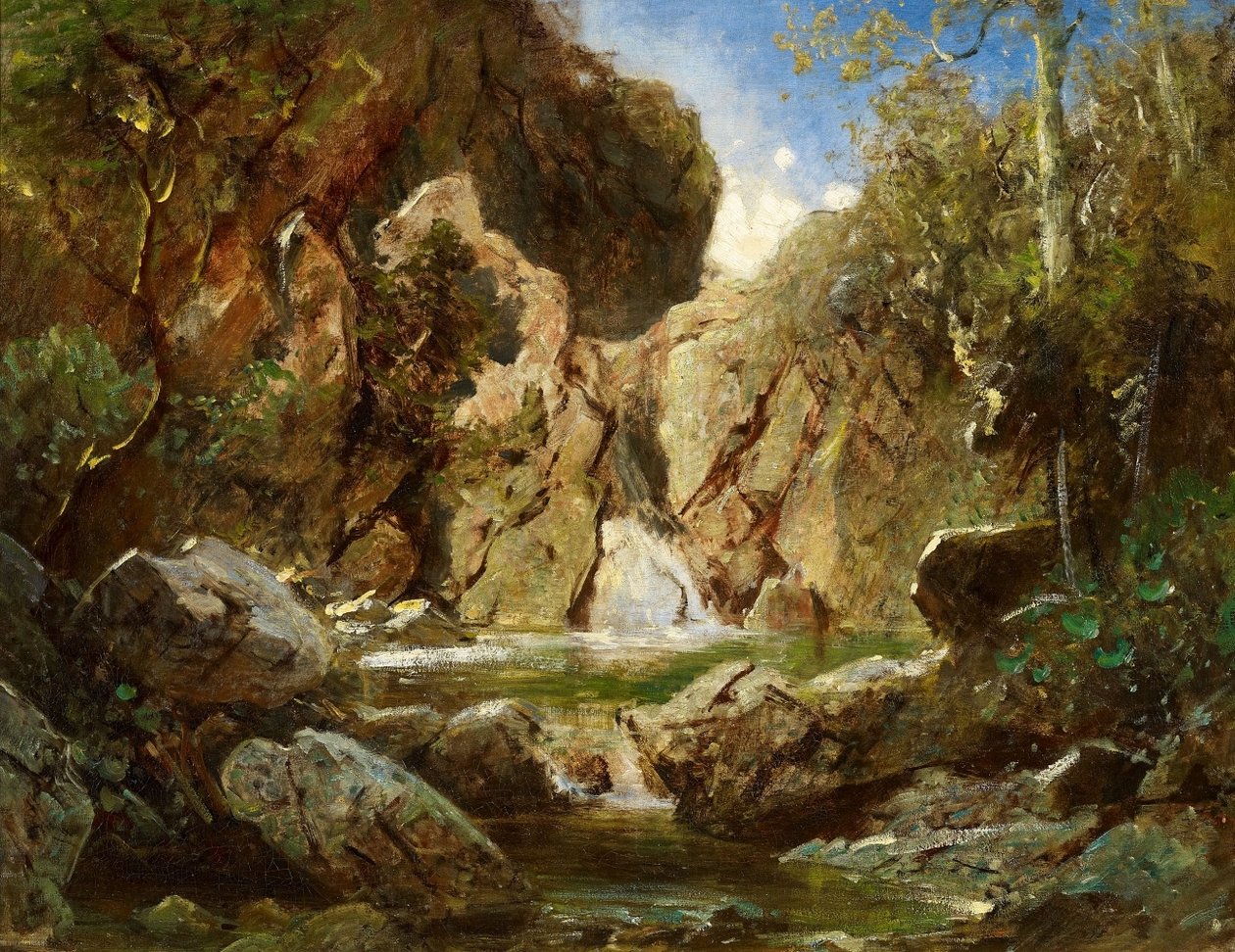 Felsenkessel mit Wildwasser av Carl Spitzweg