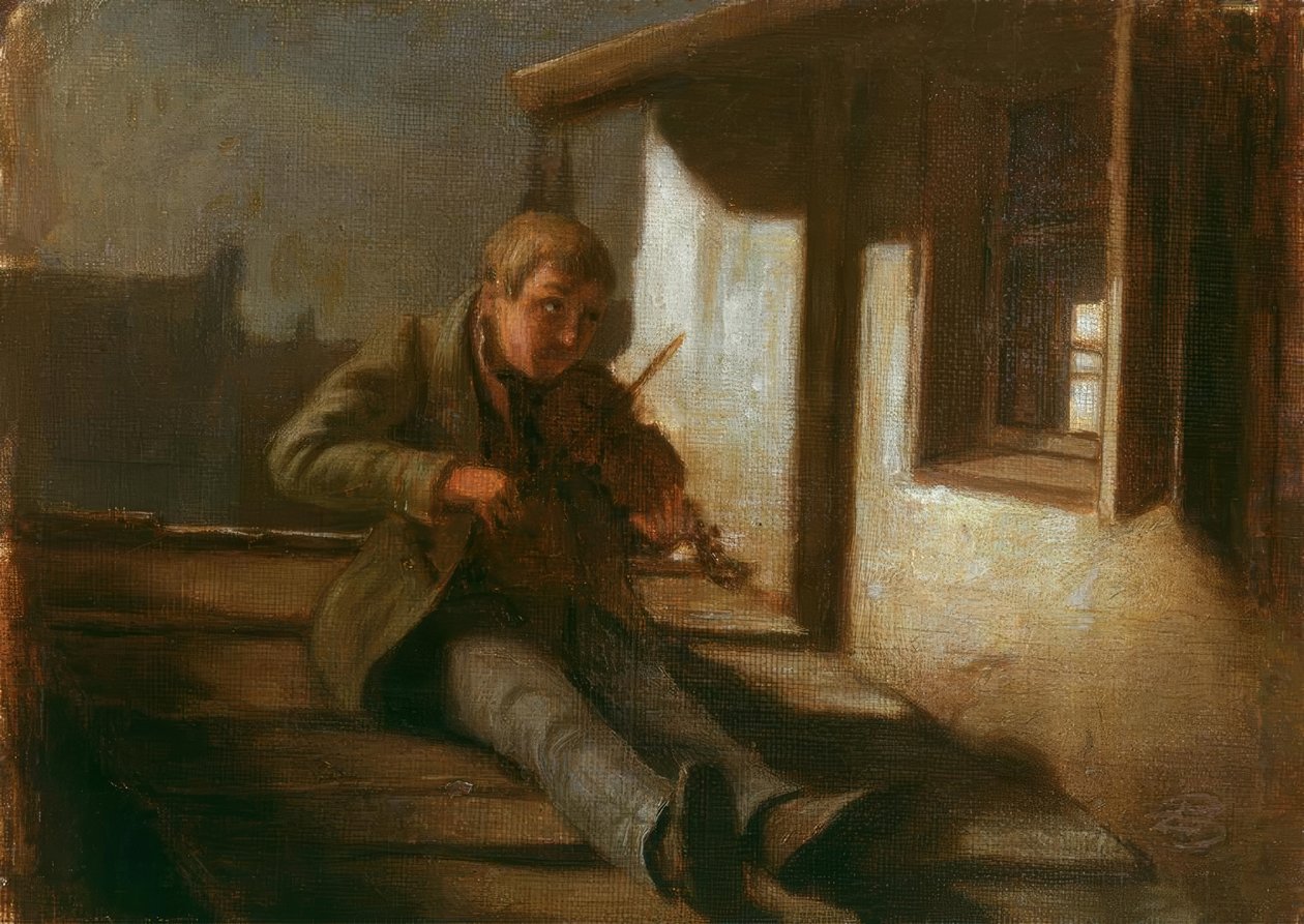 Violinist på taket av Carl Spitzweg