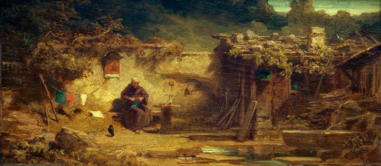 Stickning Eremit av Carl Spitzweg