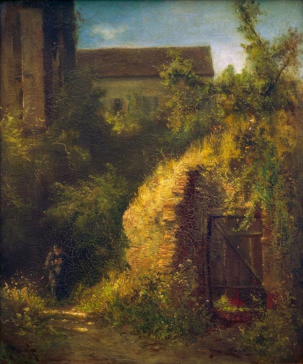 Stickande munk på gammal kasematt av Carl Spitzweg