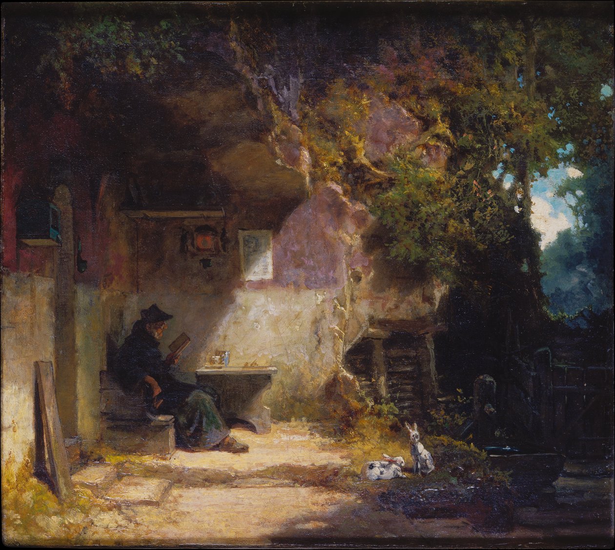 Eremiten framför sin tillflyktsort av Carl Spitzweg