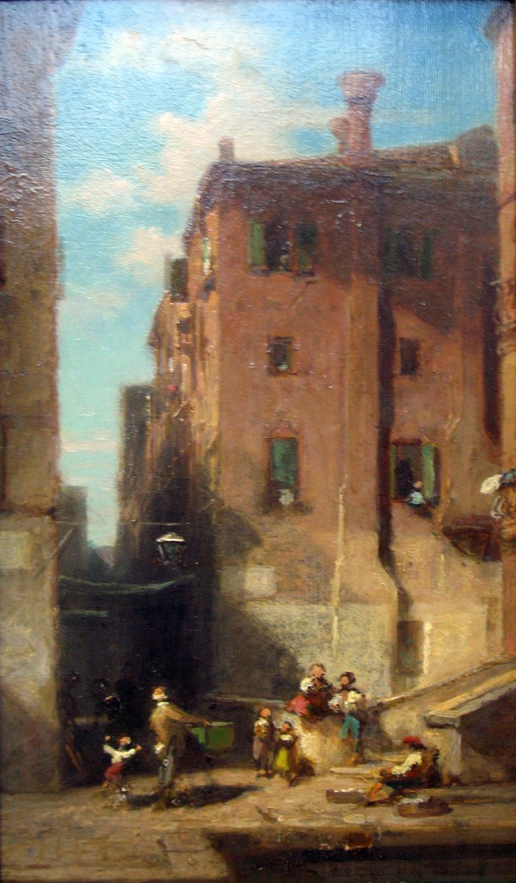 Venetianska gatan av Carl Spitzweg