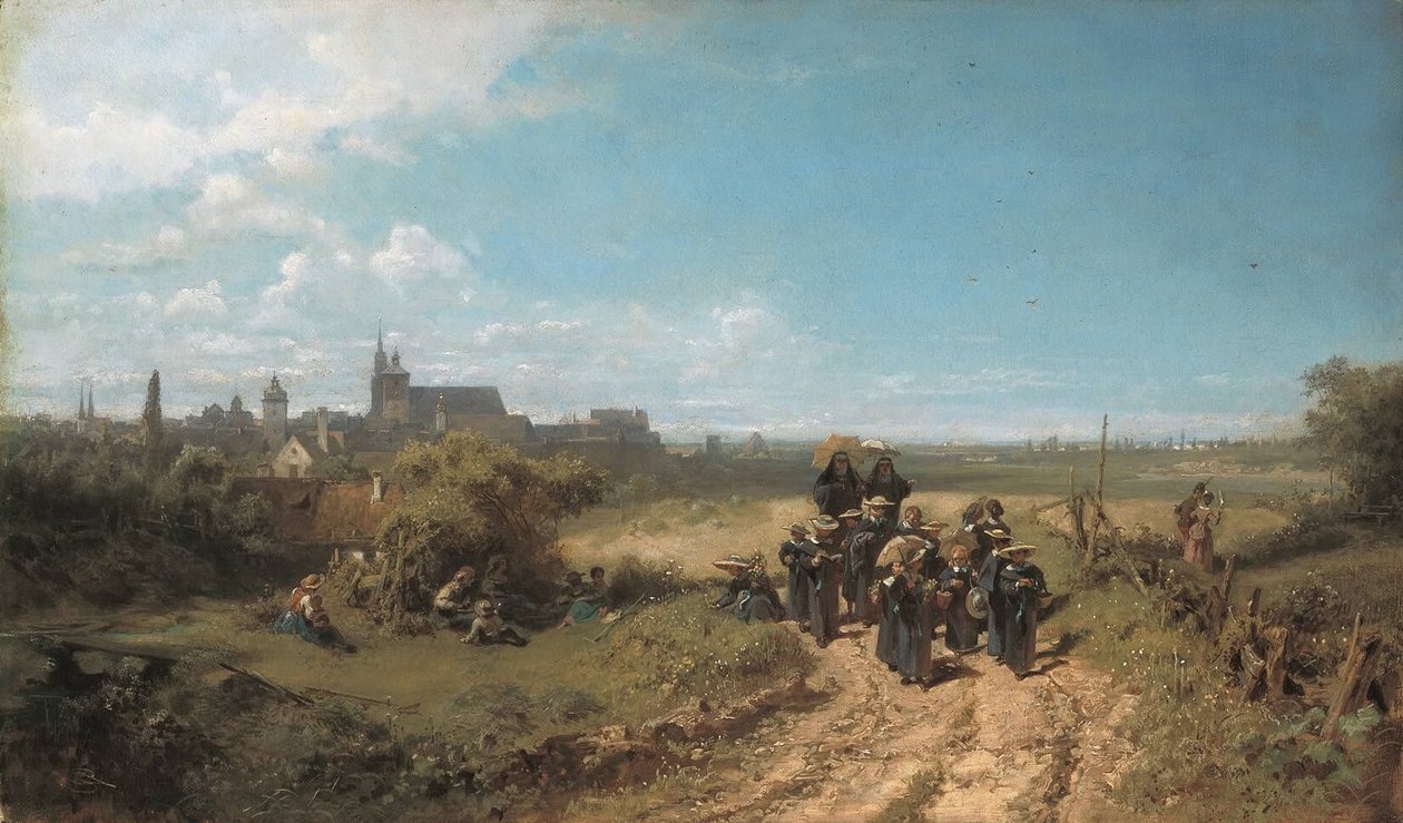 Gå tillsammans med institutet av Carl Spitzweg