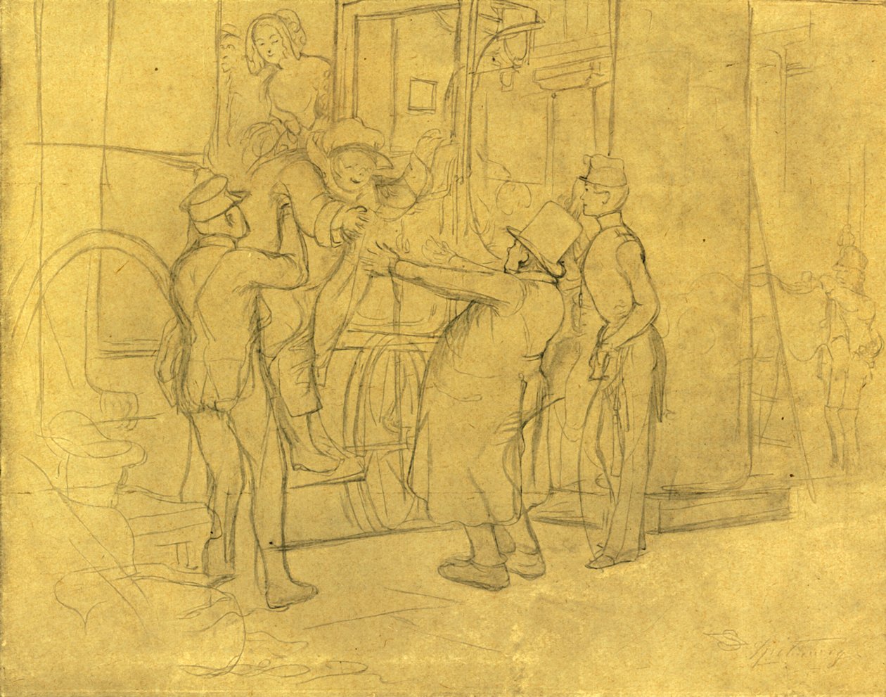 Willkommen, mitten av slutet av 1800-talet, c1924. av Carl Spitzweg