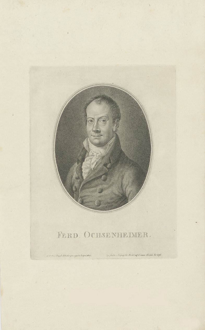 Porträtt av Ferdinand Ochsenheimer 1767-1822, 1807. av Carl Traugott Riedel