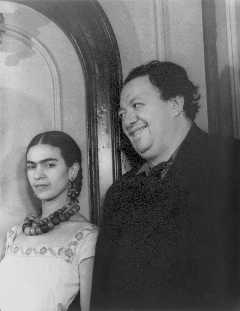 Frida Kahlo och Diego Rivera under ett besök i New York av Carl Van Vechten