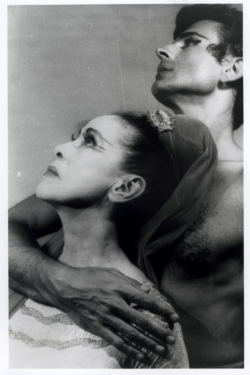 Martha Graham (1894-1991) och Bertram Ross (1920-2003) i "Visionary Recital", 27 juni 1961 (silvergelatintryck) av Carl Van Vechten