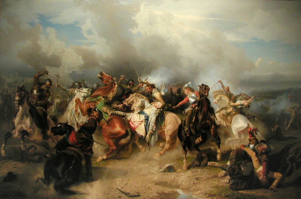 Swedish: Gustav II Adolfs död i slaget vid Lützen Battle of Lützen (1632) av Carl Wahlbom