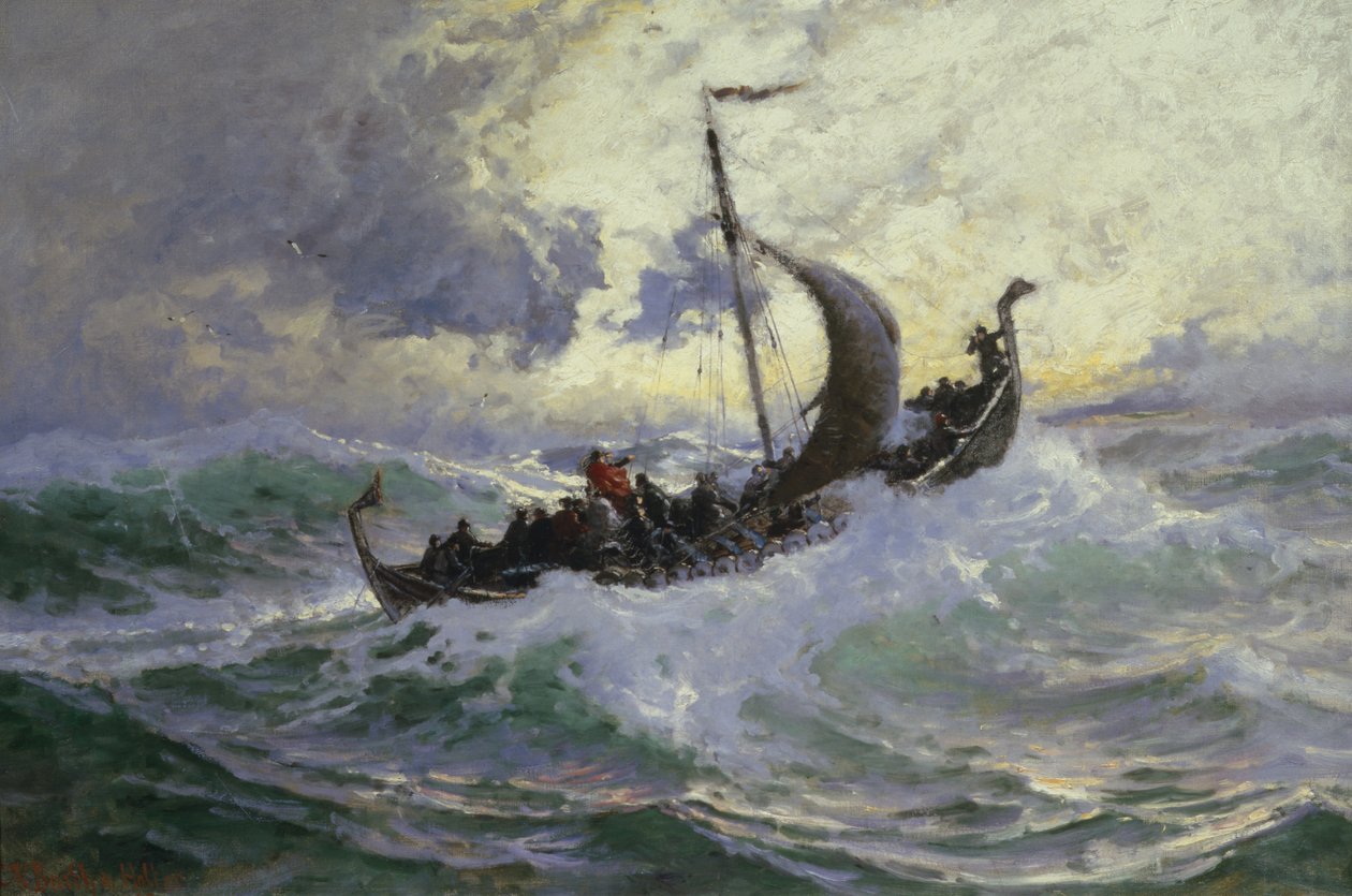 Leif Eriksson upptäcker Amerika av Carl Wilhelm Barth