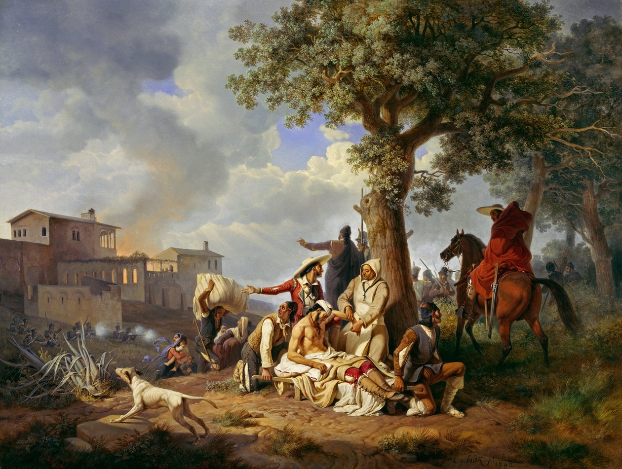 Scen från det spanska frihetskriget av Carl Wilhelm Freiherr von Heideck