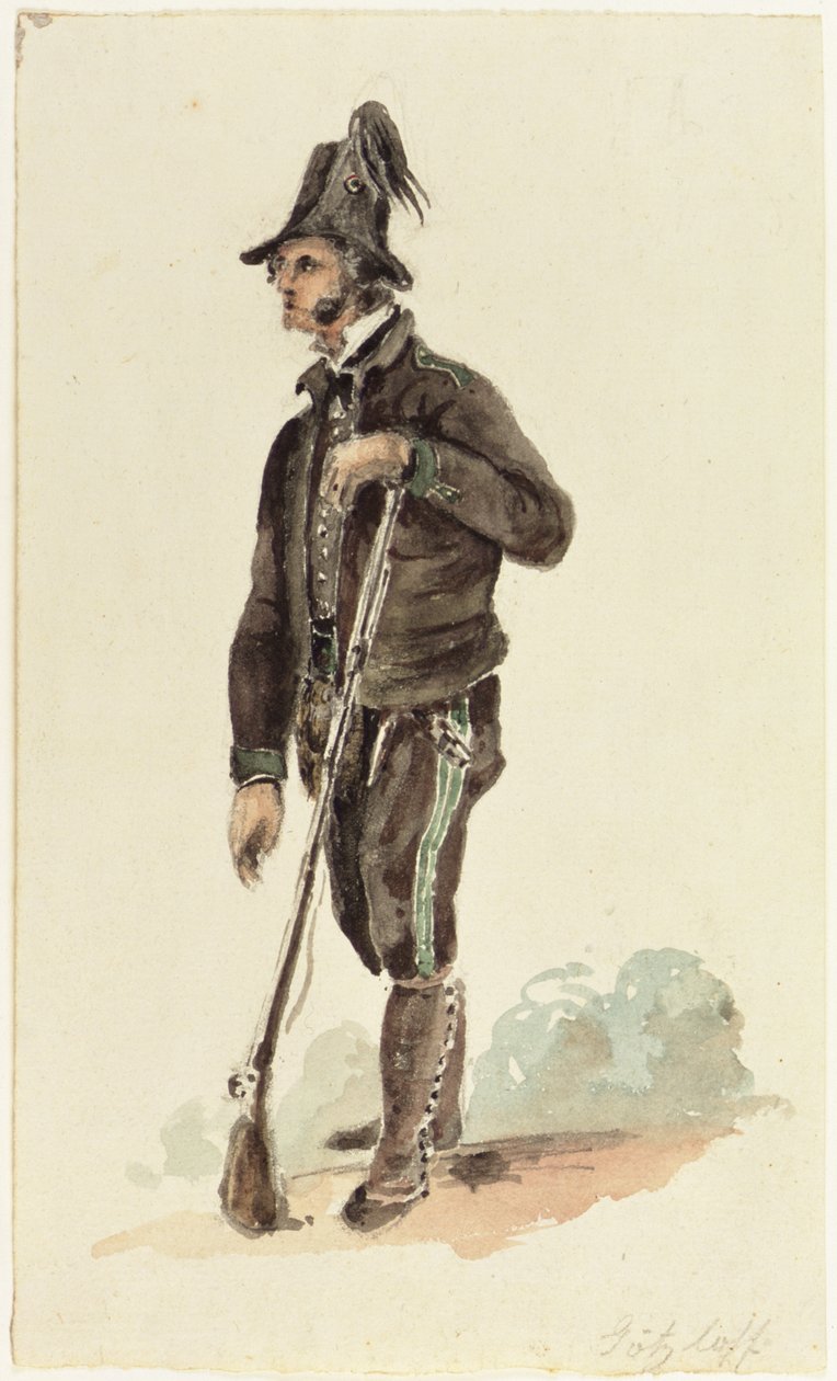 Italiensk jägare, 1830 av Carl Wilhelm Goetzloff