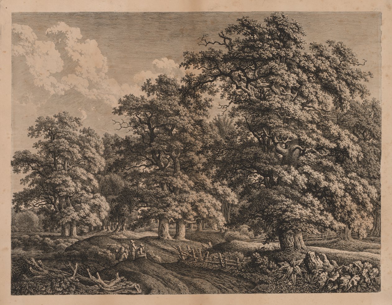 Landskap och tre figurer av Carl Wilhelm I Kolbe