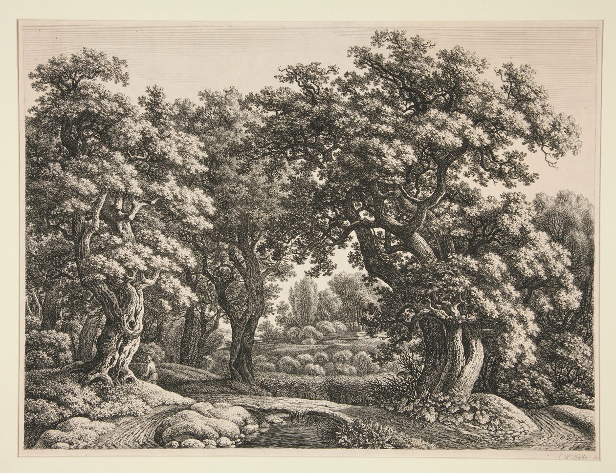 Skogslandskap av Carl Wilhelm Kolbe the elder