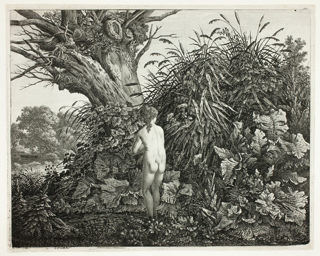 Nymf i en myrskog av Carl Wilhelm Kolbe, the elder