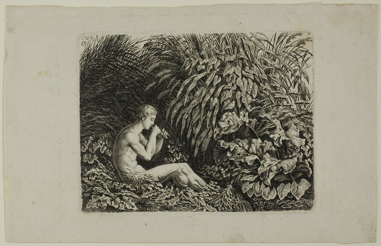 Ungdom som spelar Pipes of Pan av Carl Wilhelm Kolbe, the elder
