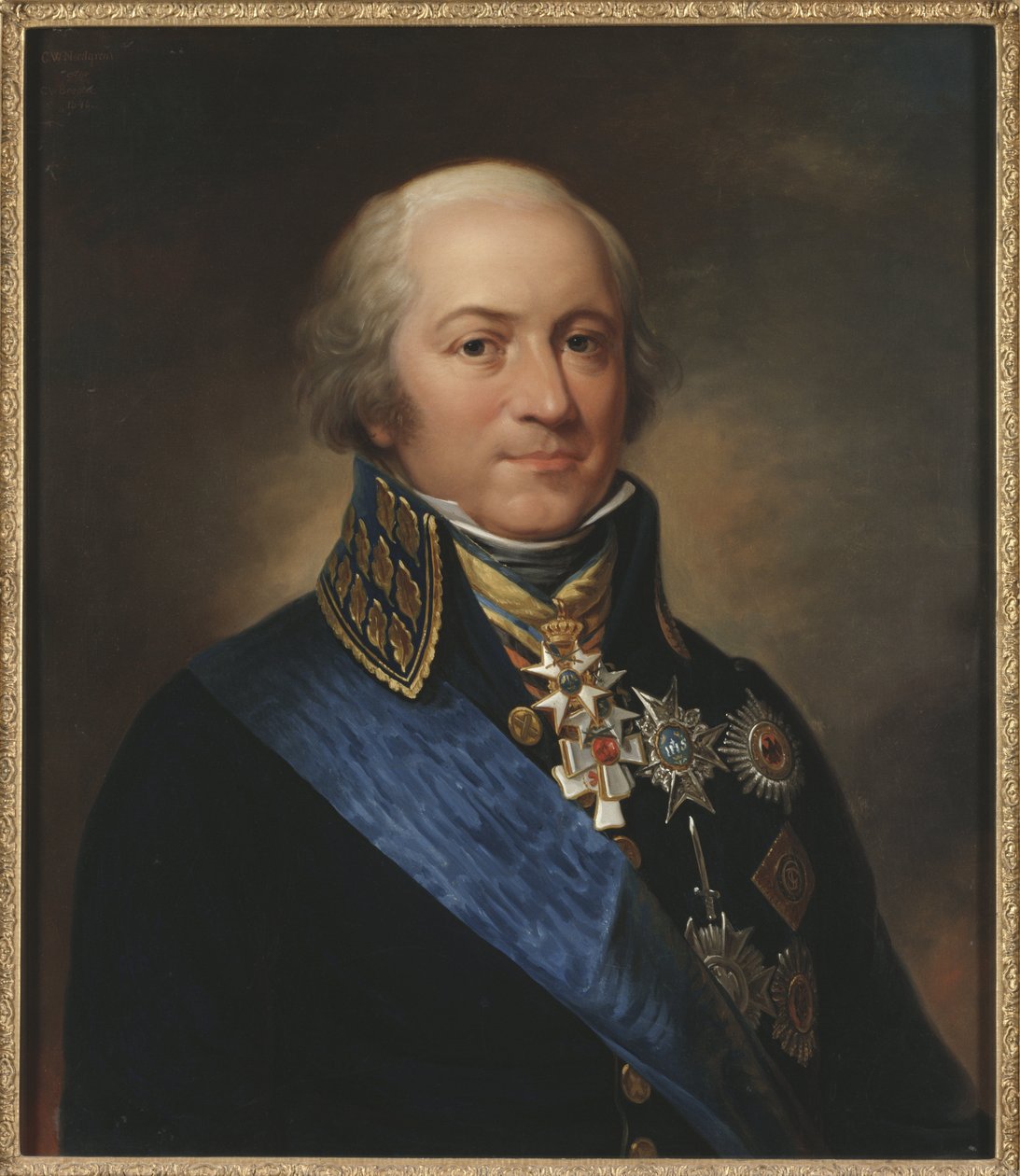 Le comte Carl Johan Adlercreutz, general suedois - Portrait of Count Carl Johan Adlercreutz (1757-1815), by Nordgren, Carl Wilhelm (1804-1857). Oil on canvas av Carl Wilhelm Nordgren