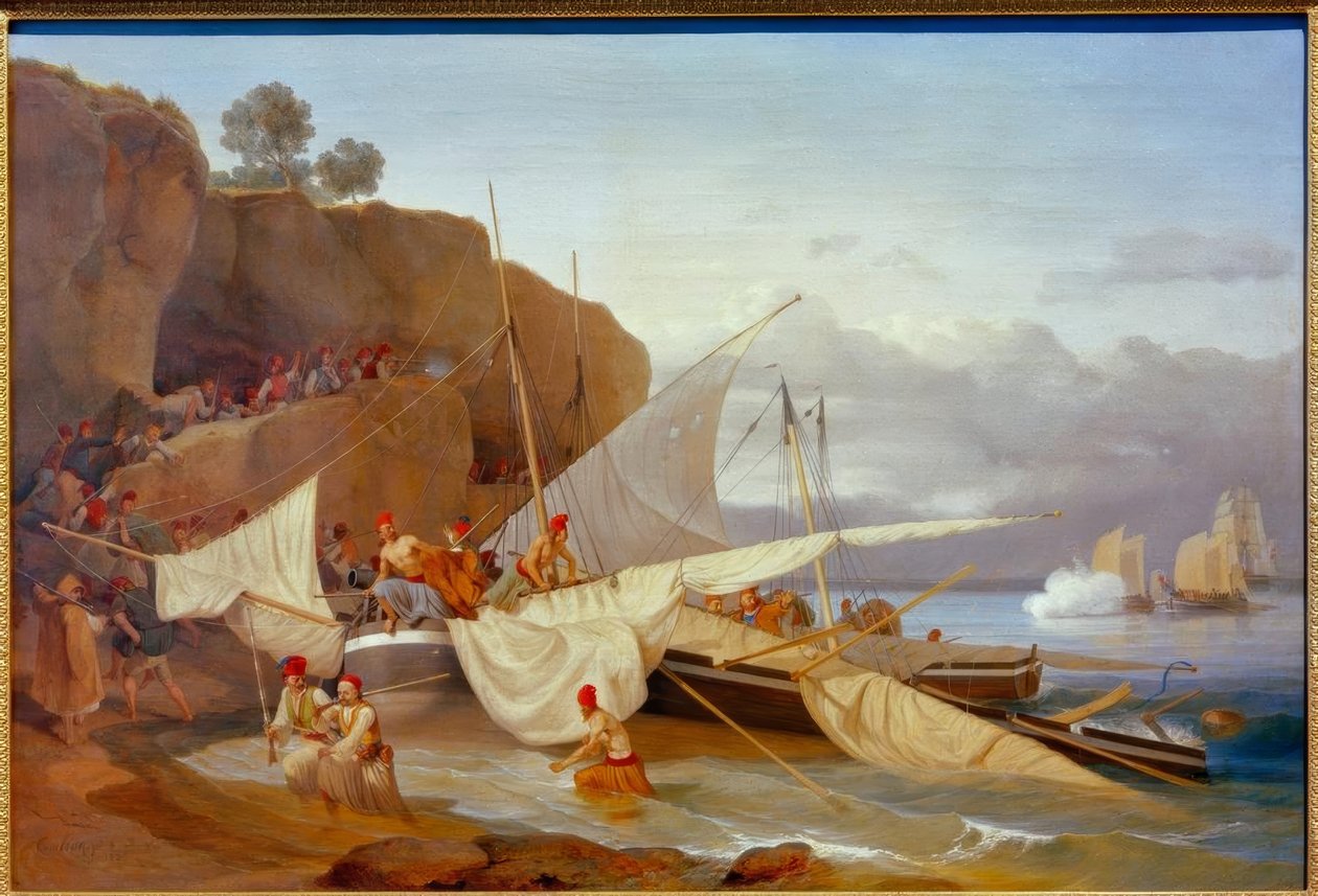 Grekiska pirater på flykt av Carl Wilhelm von Heideck