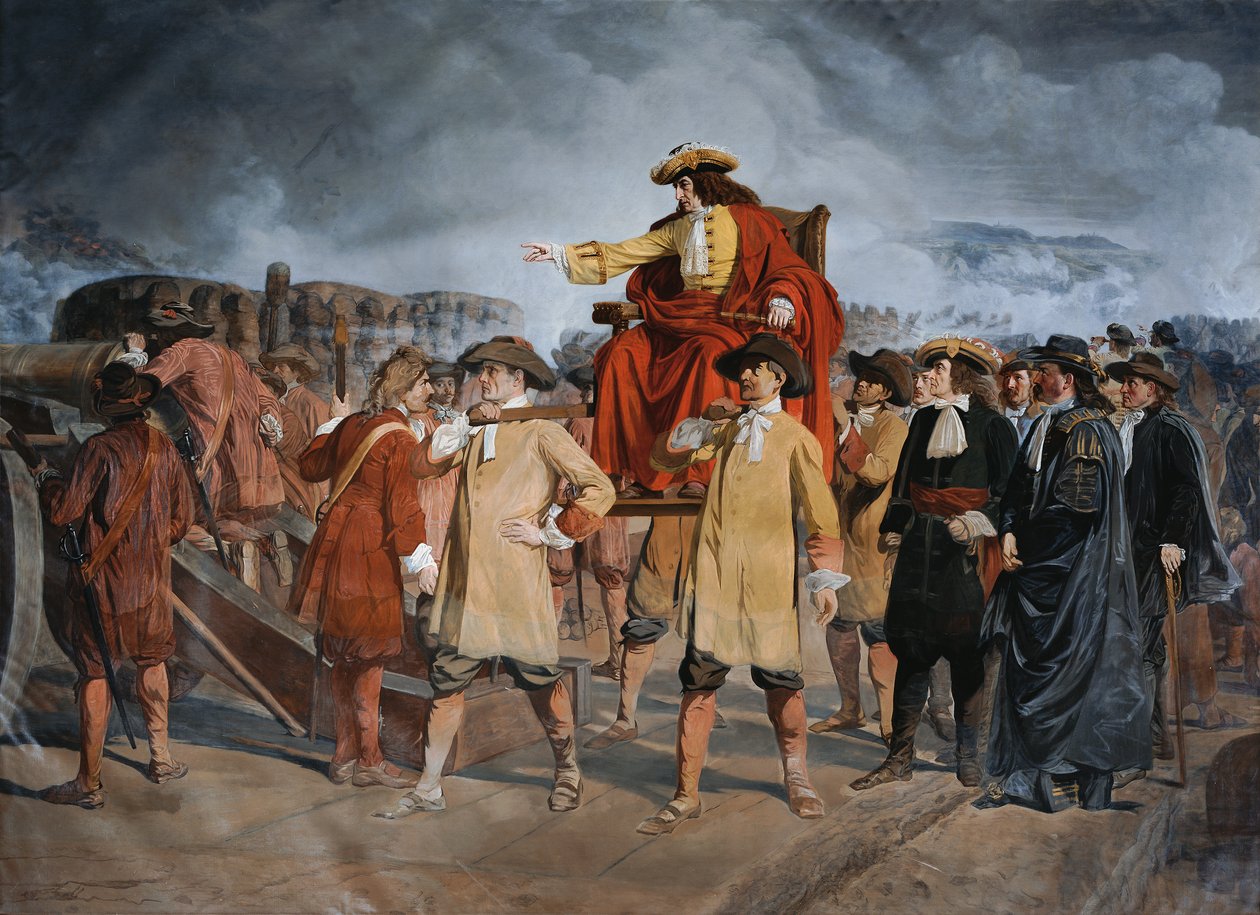 Ernst Rüdiger Graf Starhemberg inspekterar försvarsarbetet på Löwelbastei (1683) av Carl Wurzinger