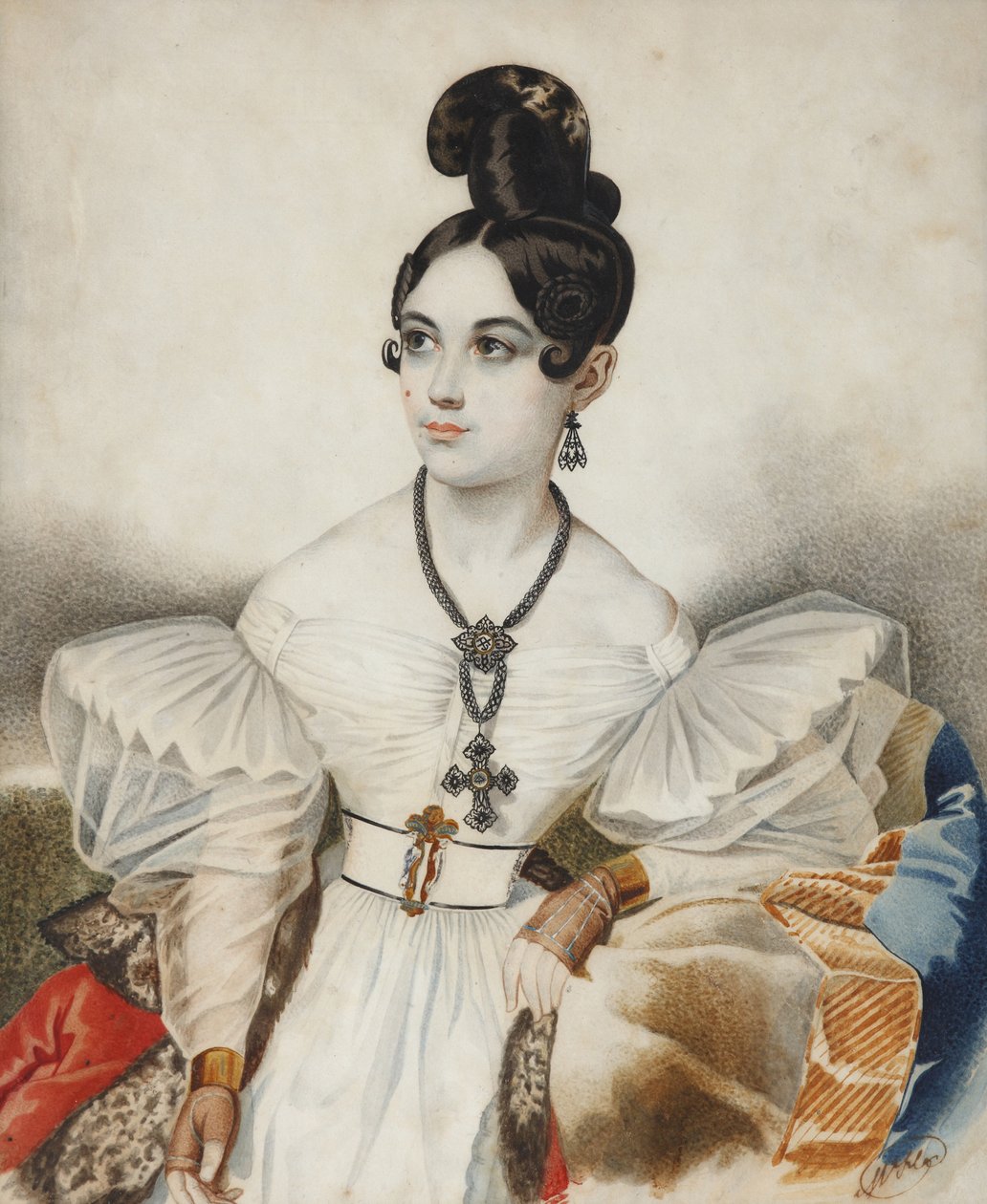 Apollonia Apollinaria Mikhailovna Vielgorskaya 1818-1887, 1830-talet. av Carl von Hampeln