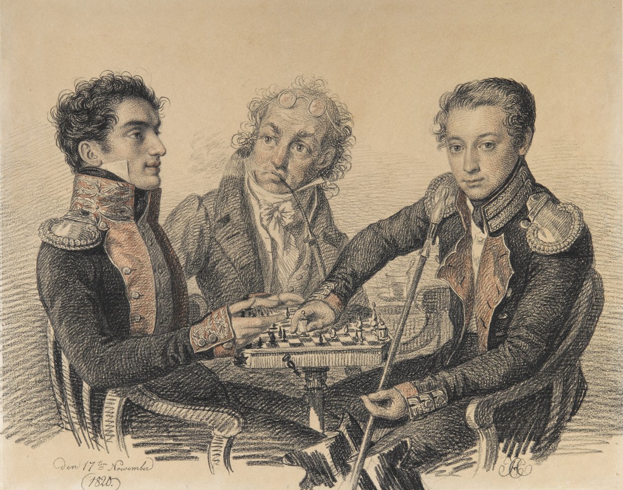Greve Zakhar Semyonovich Herheulidze 1797-1856, baron Alexei Ivanovich Cherkasov 1799-1855. av Carl von Hampeln