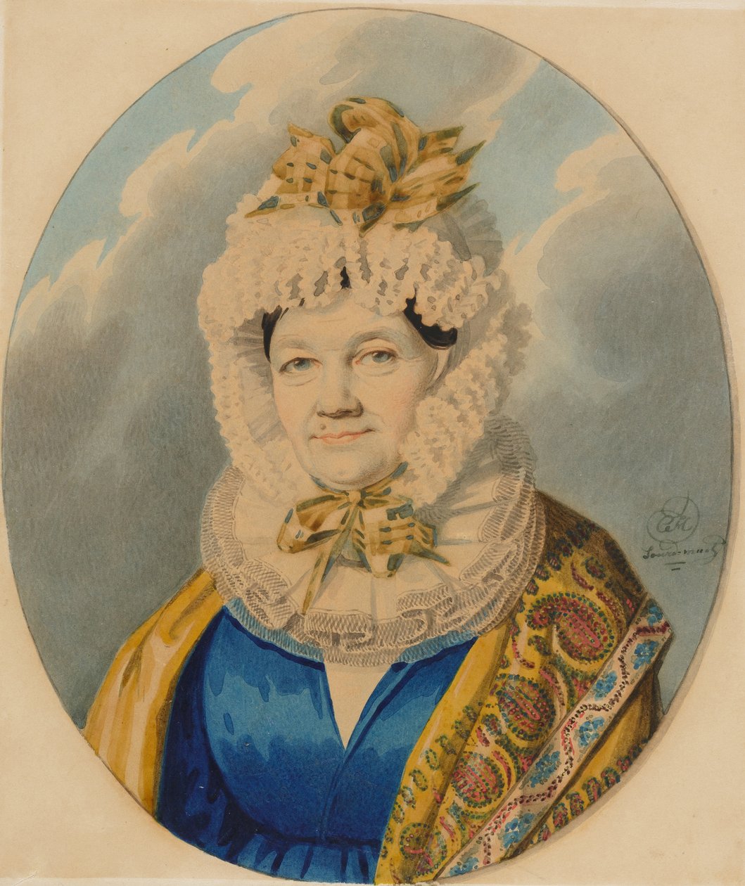 Grevinnan Natalia Fyodorovna Gorchakova, tidigt 1830-tal. av Carl von Hampeln