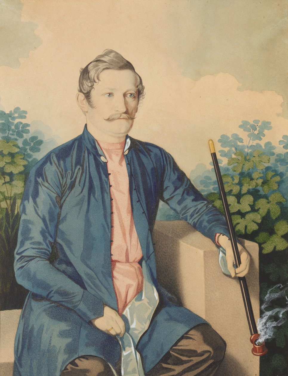 Porträtt av A.A. Chizhov, ca. 1846. av Carl von Hampeln