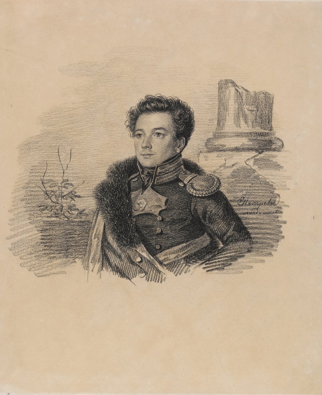 Porträtt av A.P. Butovsky, mellan 1817 och 1826. av Carl von Hampeln