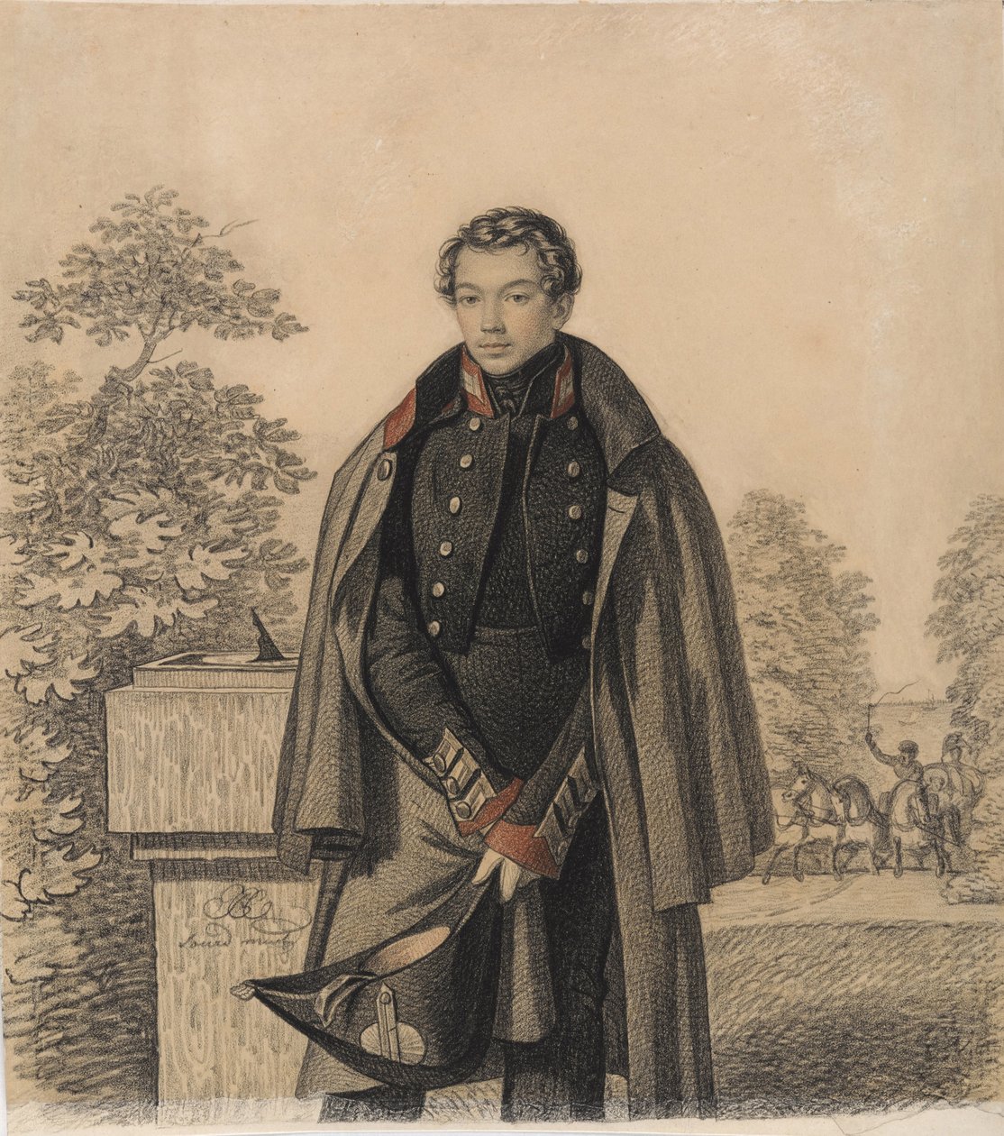 Porträtt av A.W. Raevsky, tidigt 1820-tal. av Carl von Hampeln