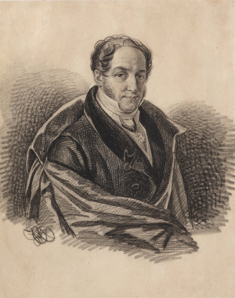 Porträtt av Alexander Ivanovich Lorer 1779-1824, 1820-talet. av Carl von Hampeln