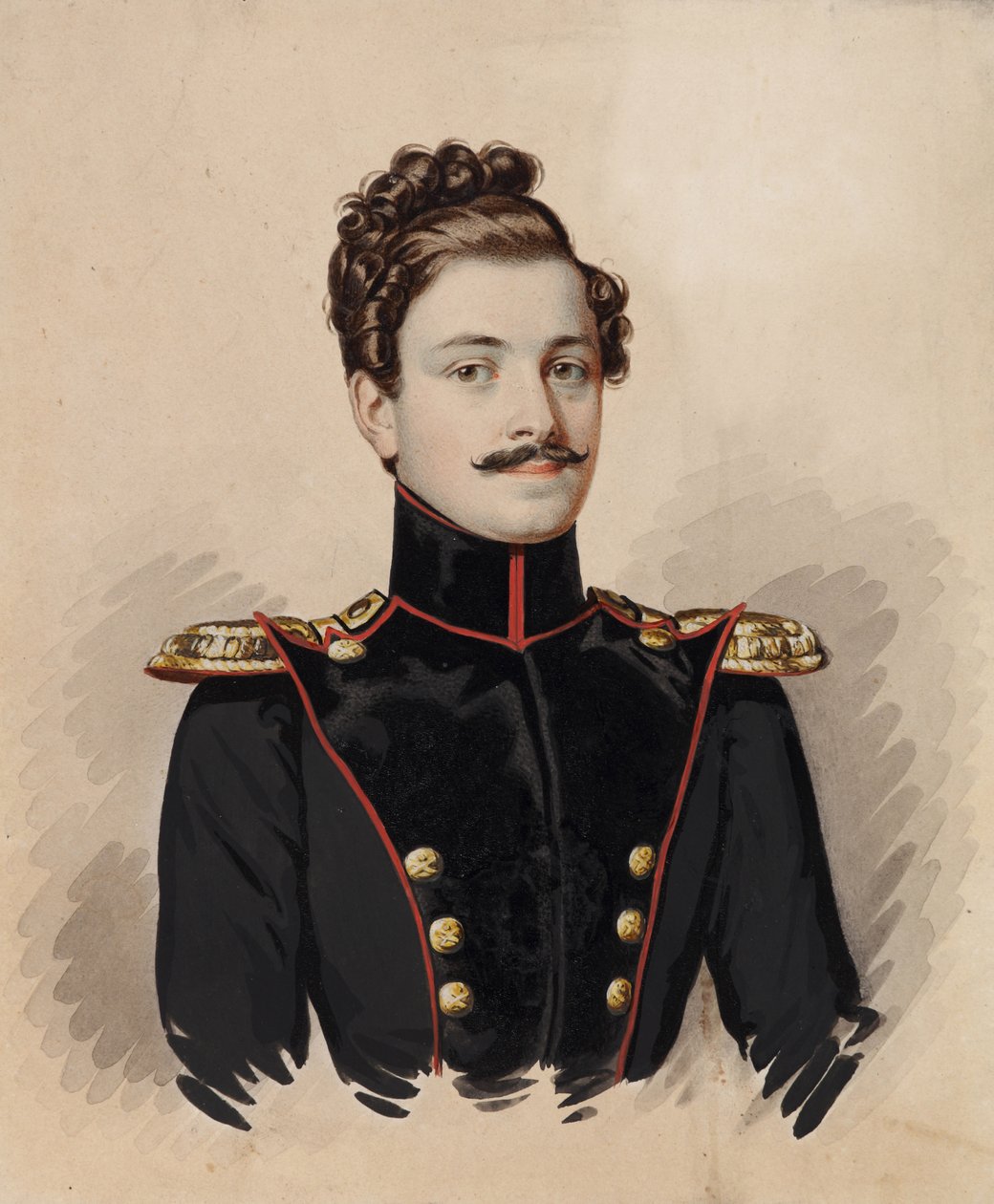 Porträtt av Artemy Dmitrievich Raevsky 1814-1853, 1835. av Carl von Hampeln