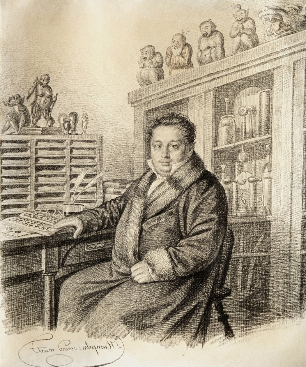 Porträtt av baron Paul Ludwig Schilling von Cannstatt 1786-1837, före 1822. av Carl von Hampeln
