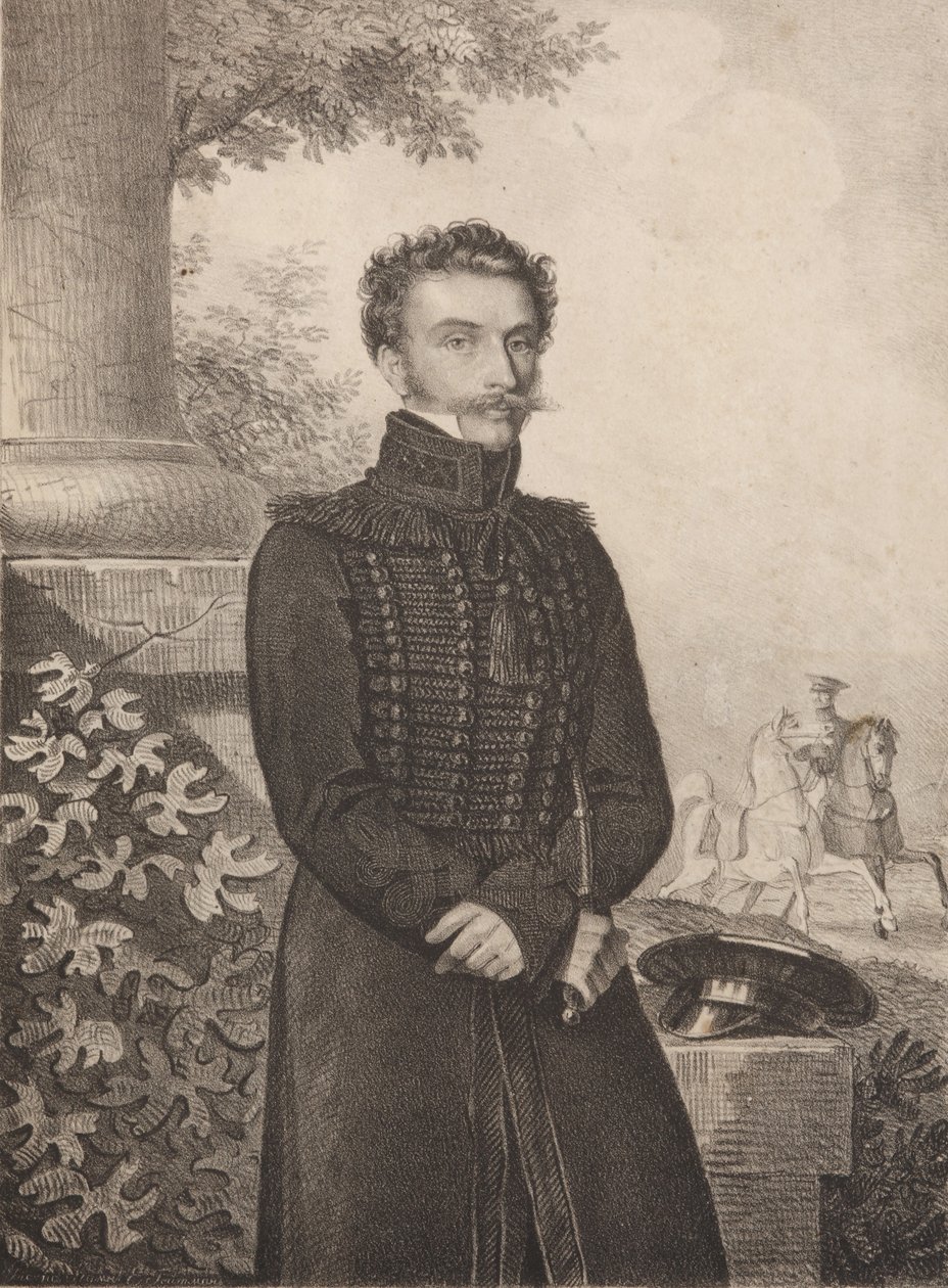 Porträtt av greve Paul Khristoforovitj Grabbe 1789-1875, 1820-talet. av Carl von Hampeln