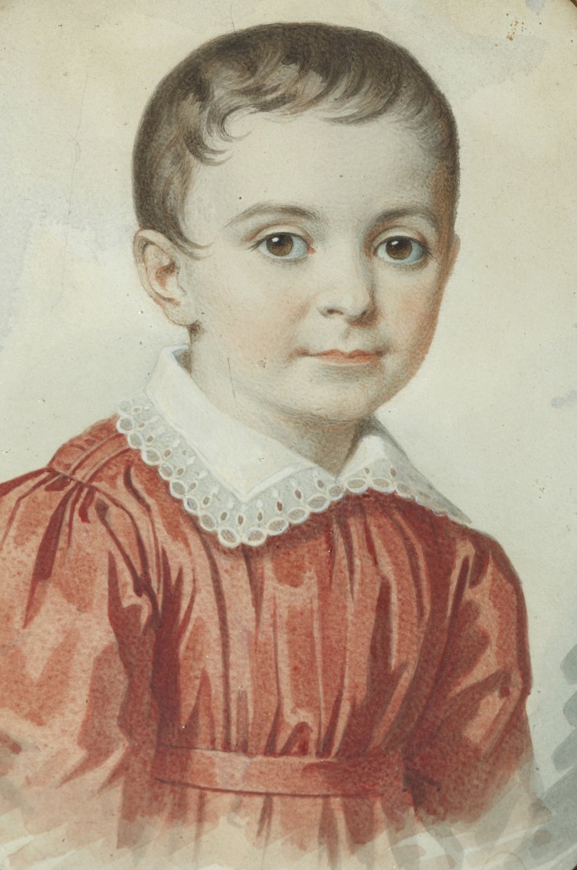 Porträtt av Eugenia Kochubey som barn, 1849. av Carl von Hampeln