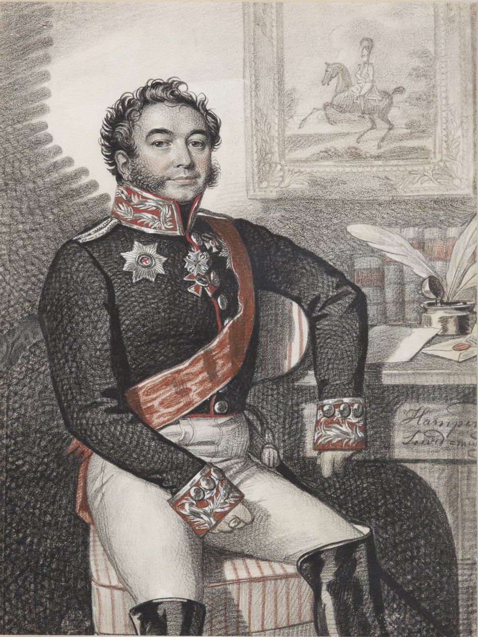 Porträtt av Fjodor Petrovitj Opochinin 1779-1852, 1826. av Carl von Hampeln