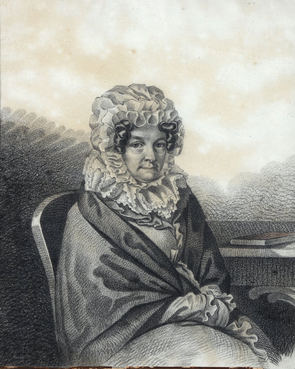 Porträtt av Kleopatra Petrovna Nashchokina 1767-1828, född Nelidova, 1820-talet. av Carl von Hampeln